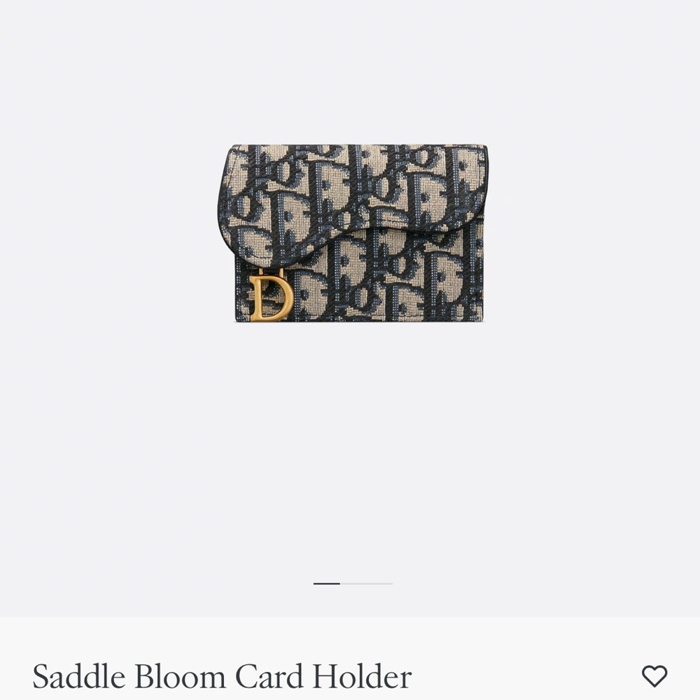Dior Saddle Bloom Card Holder